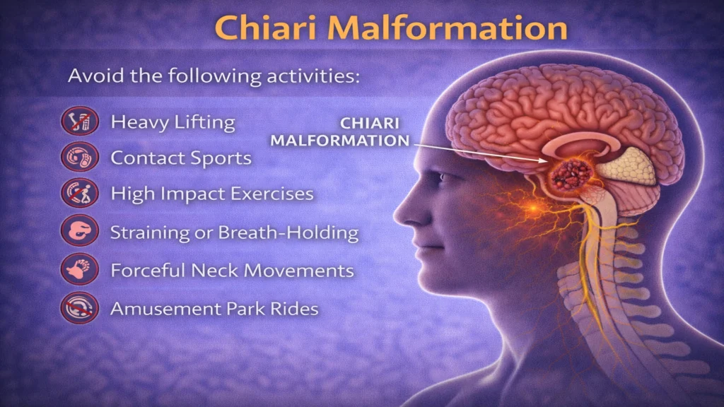 Arnold–Chiari Malformation: What Should Be Avoided